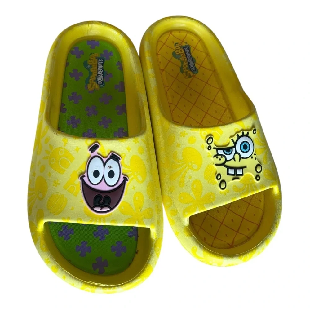 Nickelodeon SpongeBob SquarePants & Patrick Men's Comfort Slides Size 9